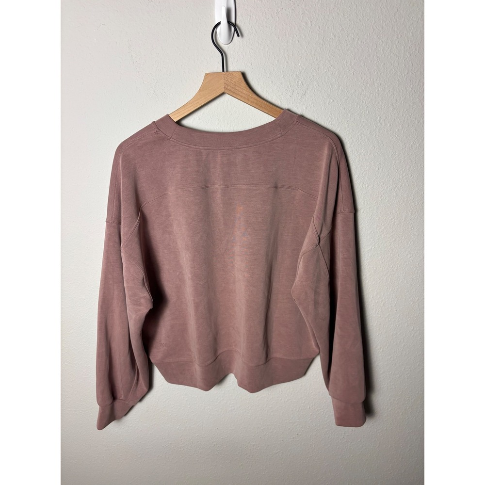 🩵Lululemon Softstreme Perfectly Oversized Cropped Crew Twilight Rose Size 10 - Picture 4 of 4